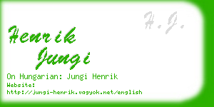 henrik jungi business card